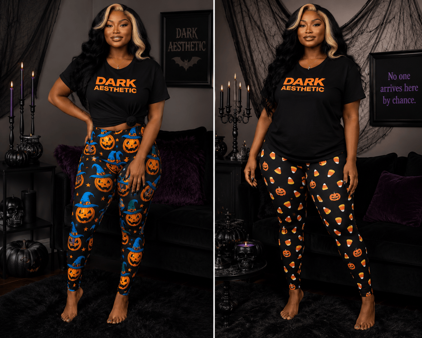 Dark Aesthetic  2 piece 🎃 Dark Aesthetic® Halloween Lounge Set