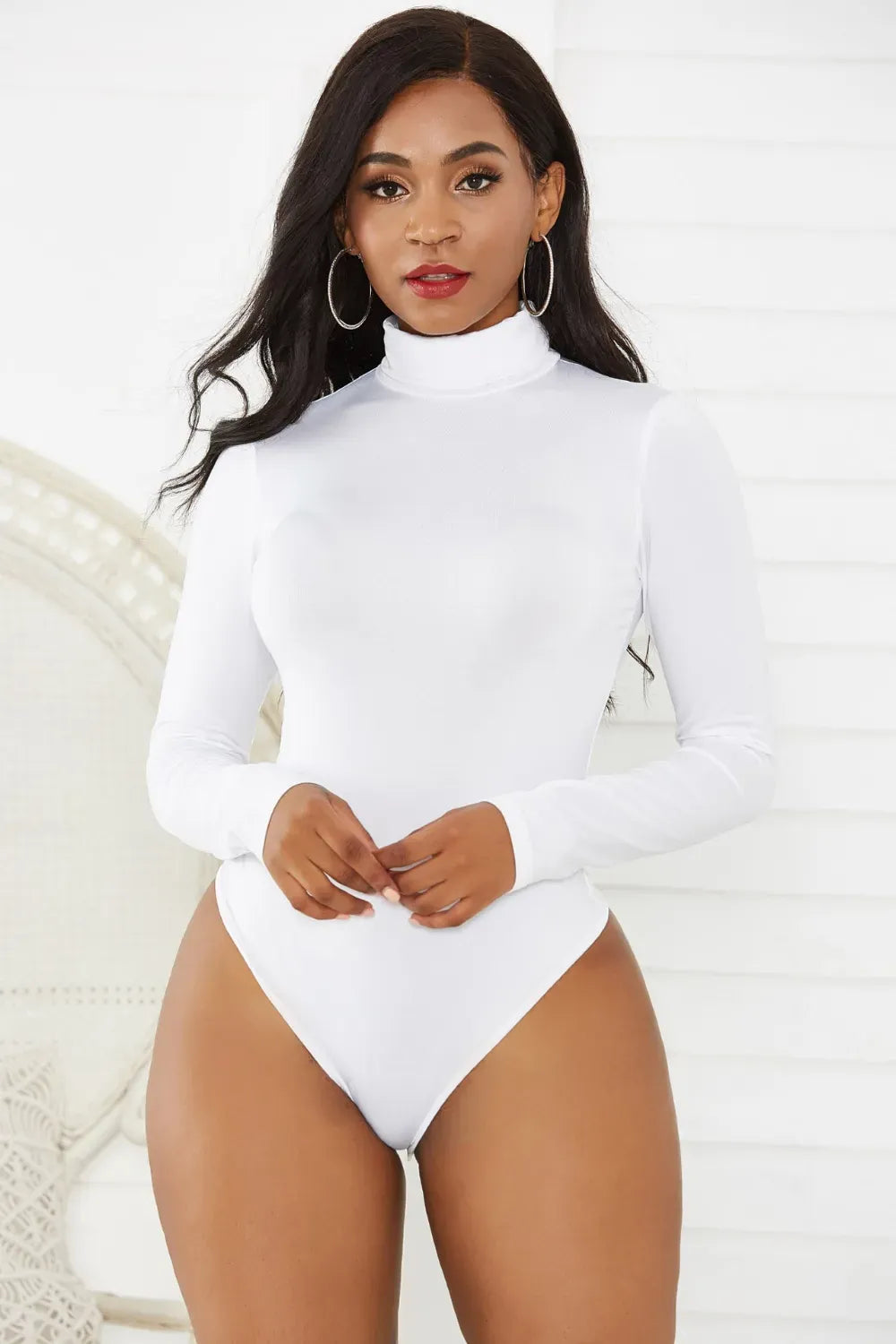 Trendsi Top Turtleneck Long Sleeve Bodysuit