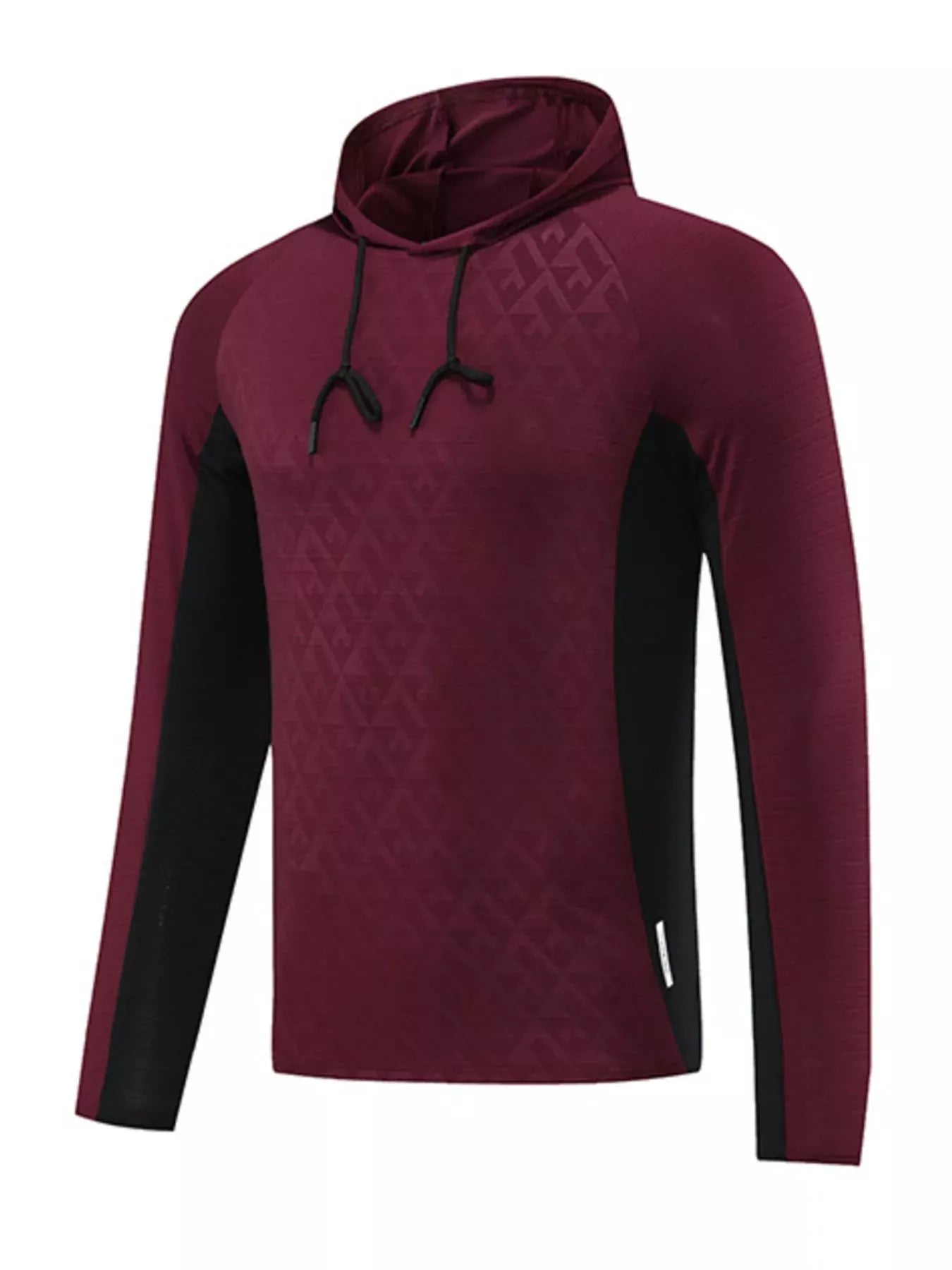 Trendsi Burgundy / M Men's Plus Size Raglan Sleeve Athletic Fit Hoodie