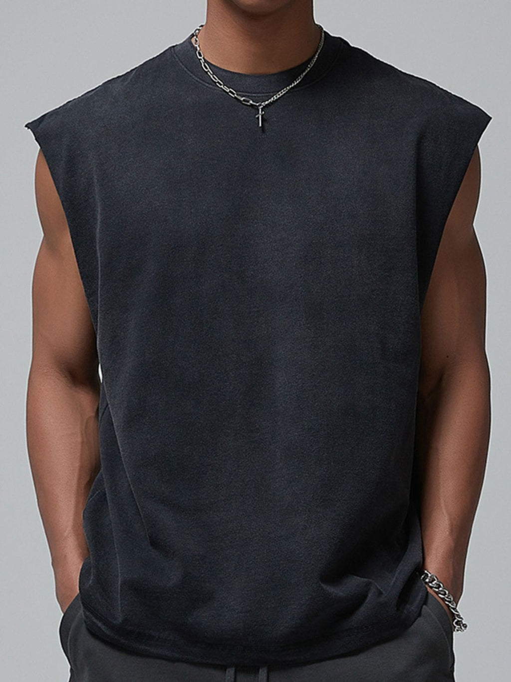 Trendsi Men's Round Neck Tank