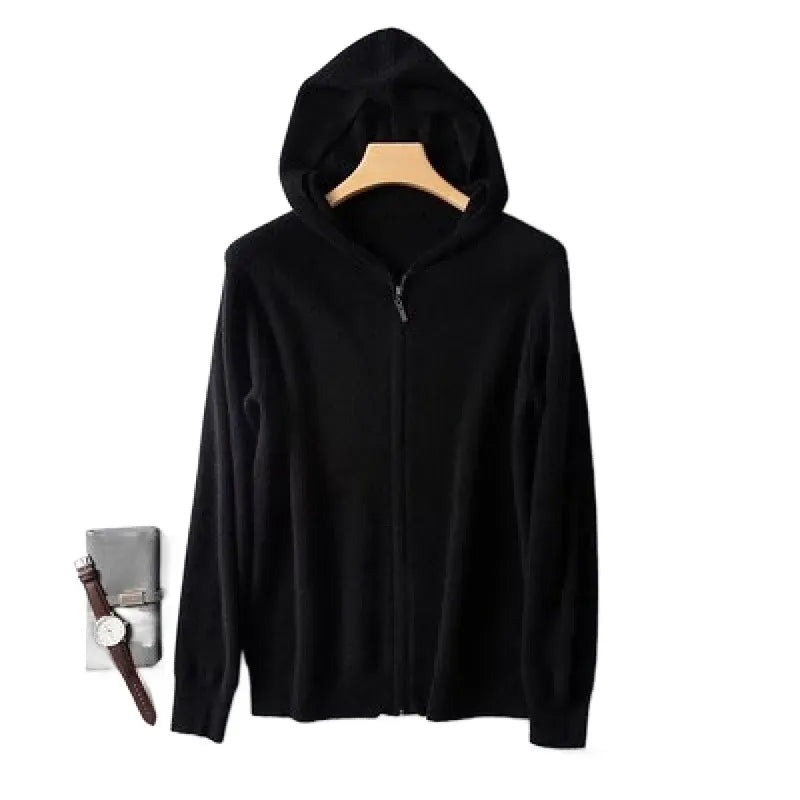 Trendsi Soft hooded cardigan Men's Plus Size Zip Up Long Sleeve Hooded Cardigan