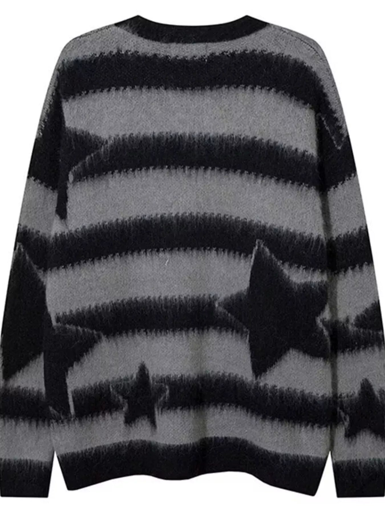 Trendsi Men's Star Pattern Striped Knit Sweater