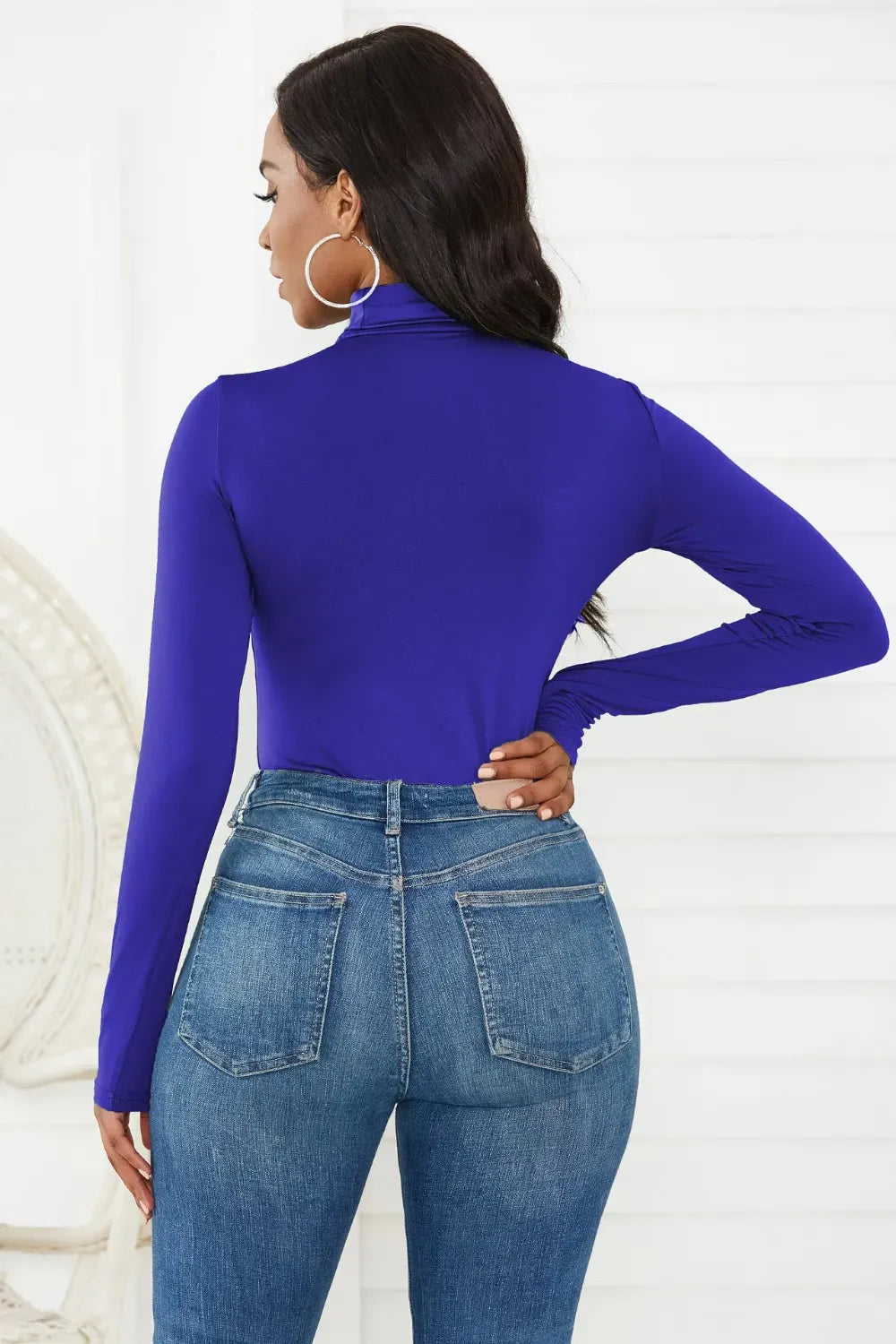 Trendsi Top Turtleneck Long Sleeve Bodysuit