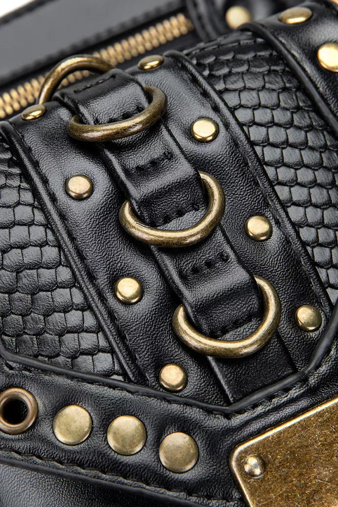 Trendsi bag Black / ONESIZE Steampunk Rivet Decor Multipurpose Crossbody Bag
