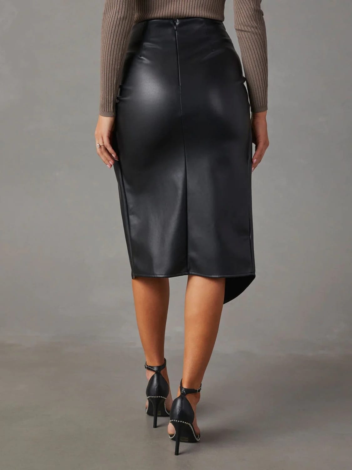 Trendsi Twist Detail High Waist Skirt