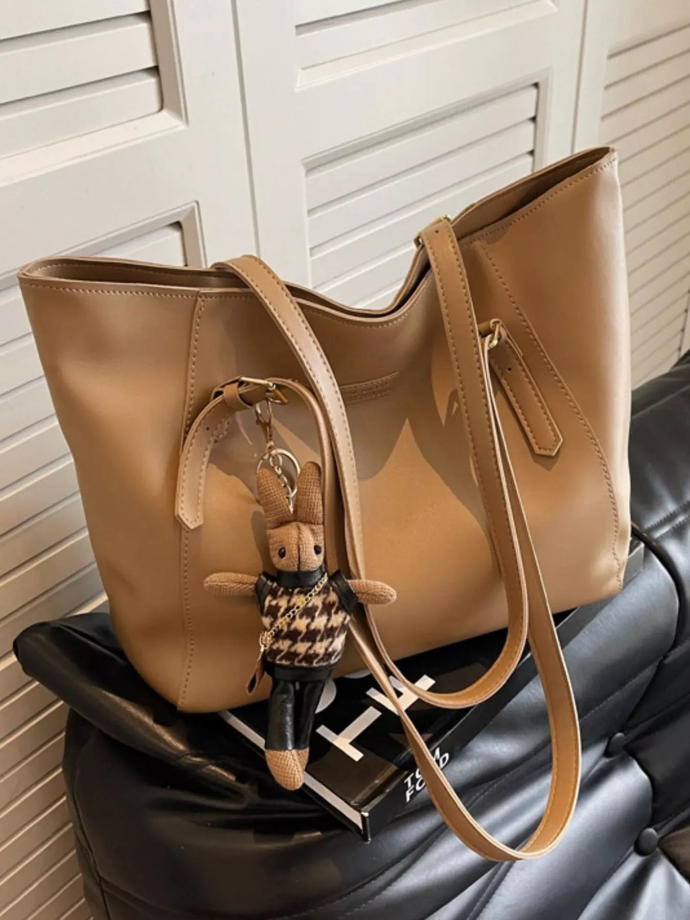 Trendsi PU Leather Tote Bag