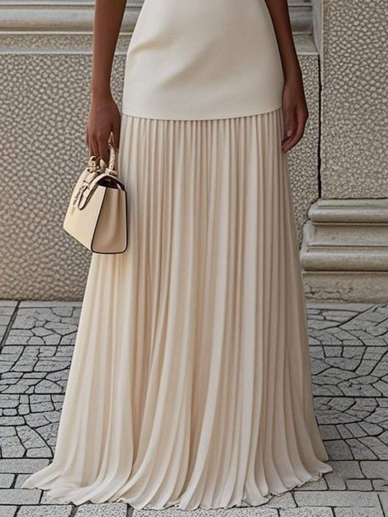 Trendsi dress Full Size Sleeveless Top and Pleated Maxi Skirt Set Plus Size