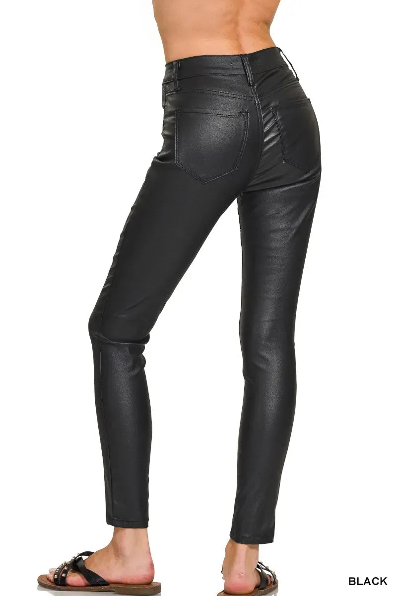 Trendsi Zenana Faux Leather Stretch Skinny Pants