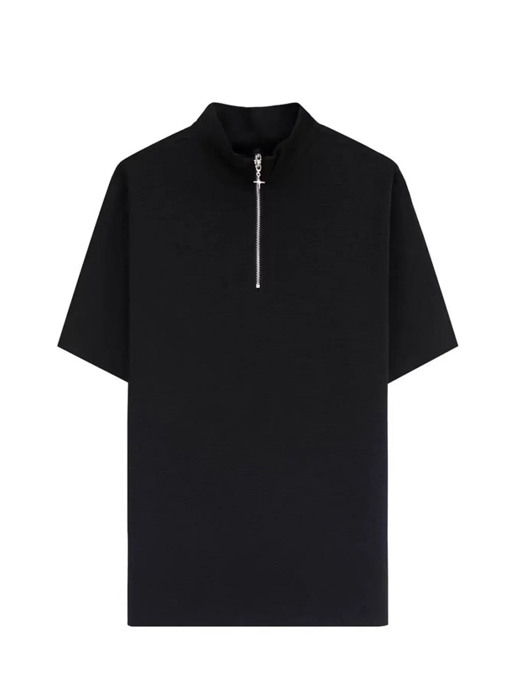 Trendsi Men's Plus Size Casual Half Zip Short Sleeve Polo