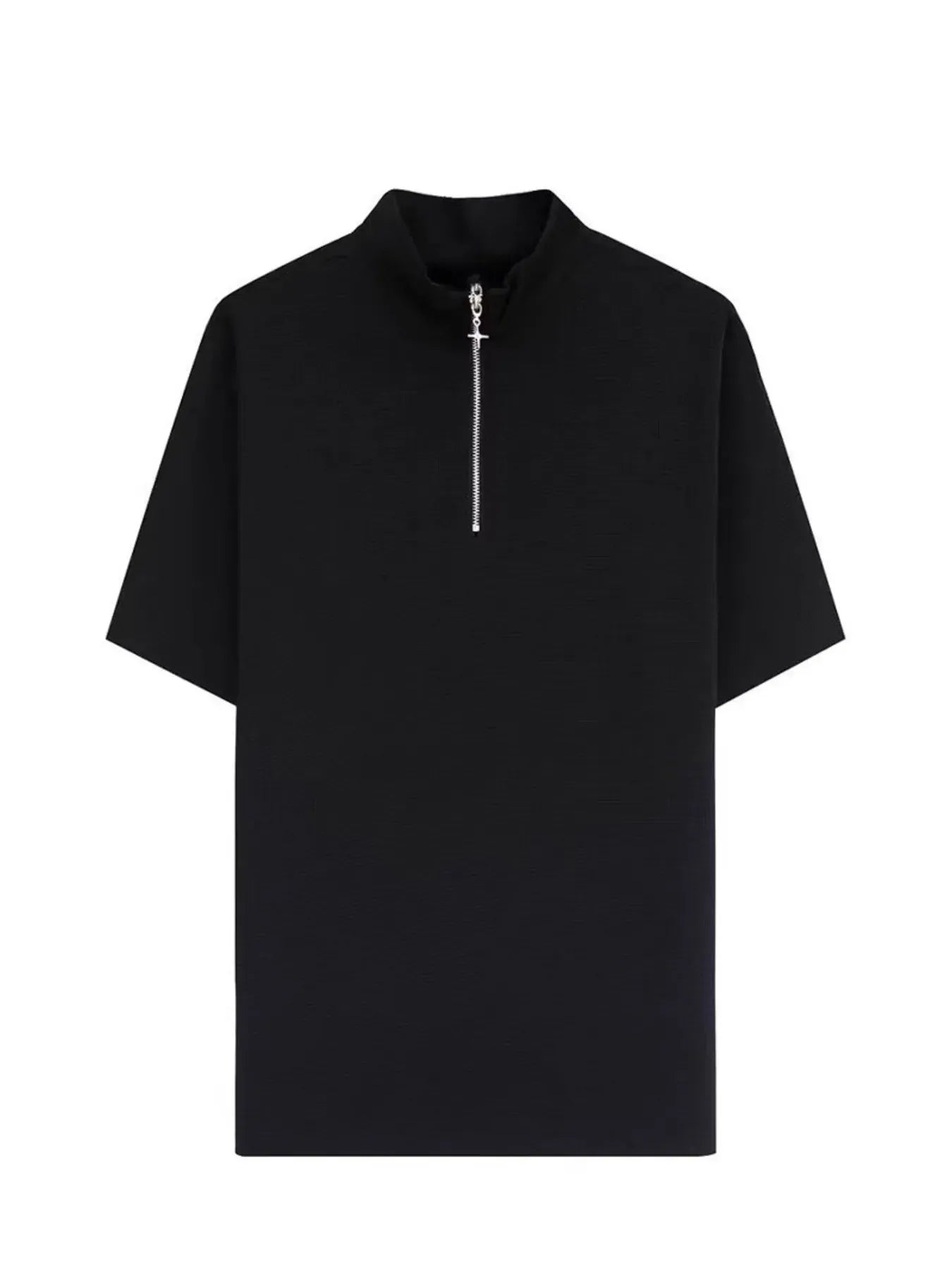 Trendsi Men's Plus Size Casual Half Zip Short Sleeve Polo