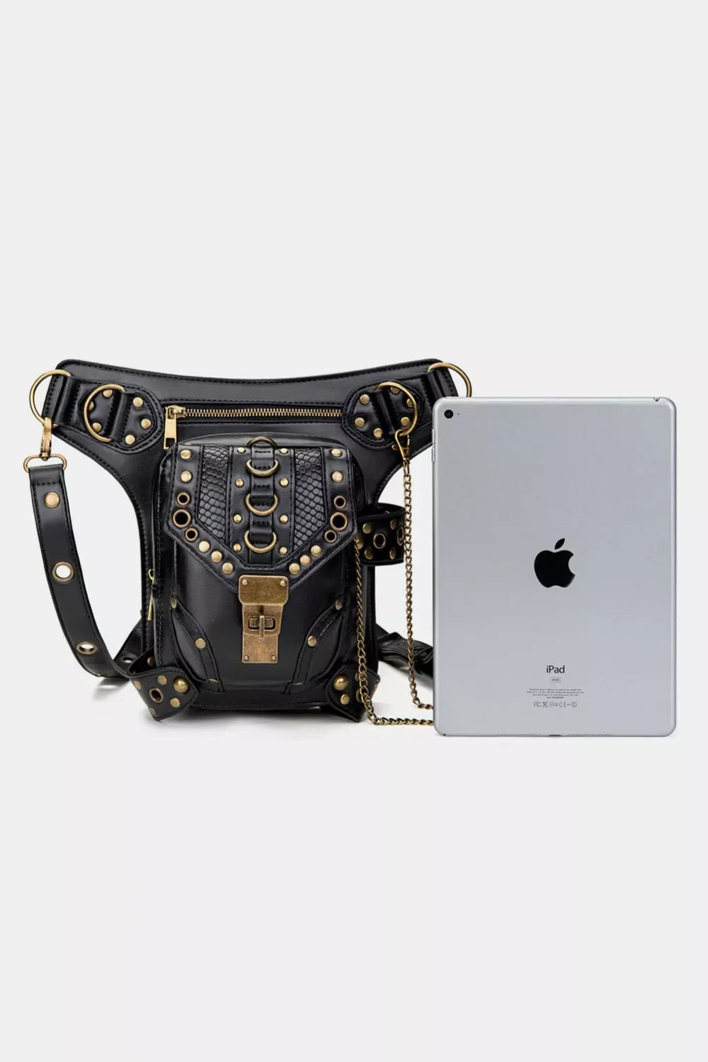 Trendsi bag Black / ONESIZE Steampunk Rivet Decor Multipurpose Crossbody Bag
