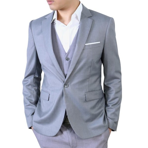 Cloud Style Mens Business Blazer 1Btn Slim Fit Daily Wear