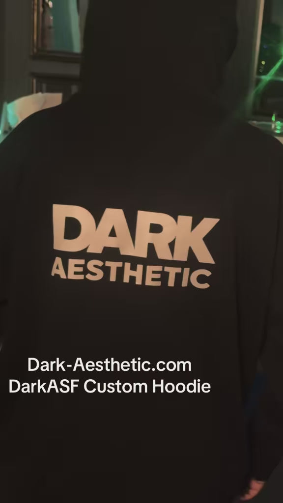 Dark As F*ck Glow-in-the-Dark Custom Hoodie | Crystal Spider Luxe Edition | Dark Aesthetic™
