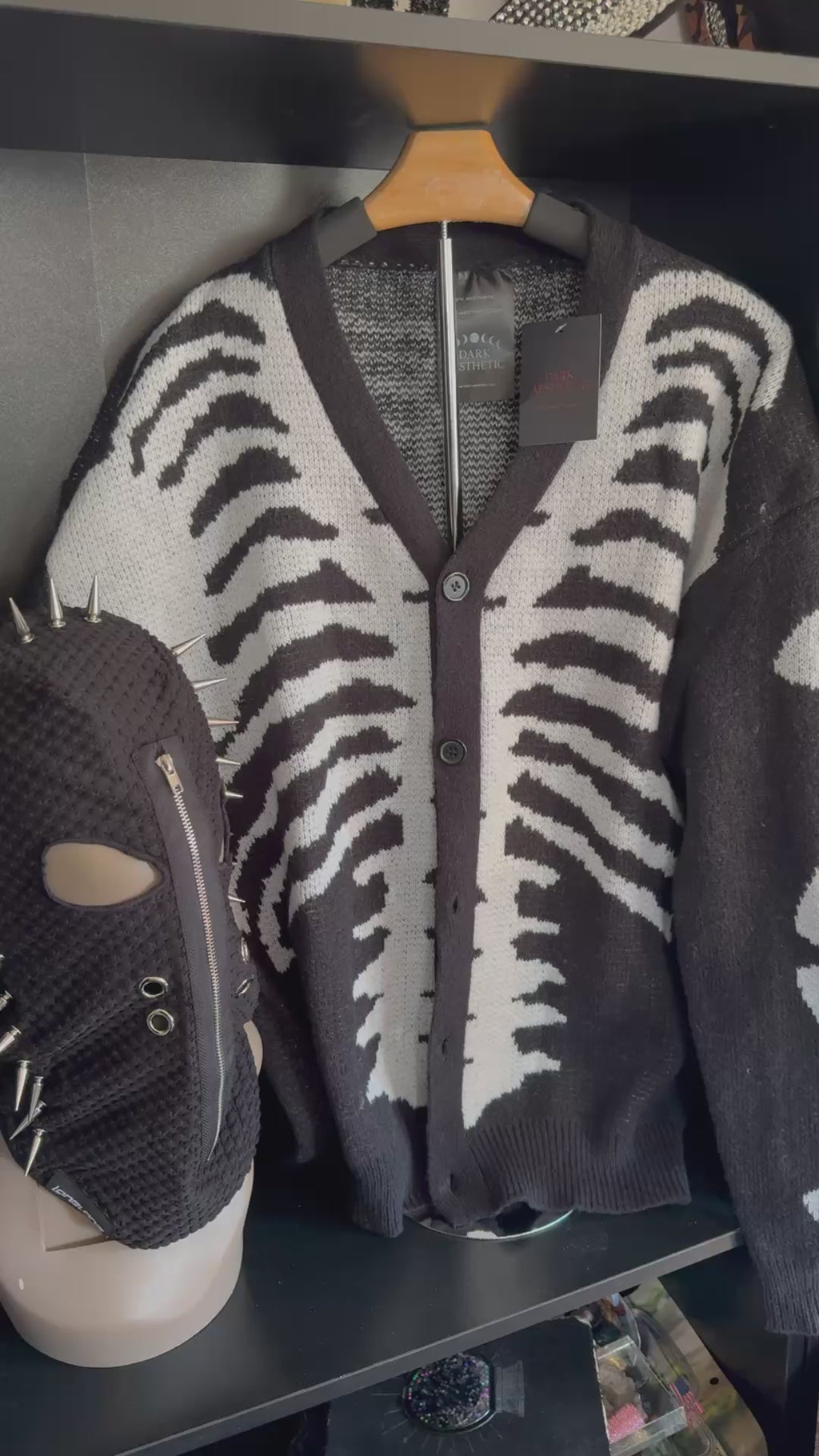 Skeleton Knit Cardigan — Dark Aesthetic Collection